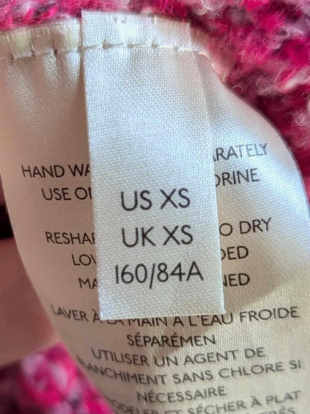 Free People XS BFF Oversized Cardigan Barbiecore Prickly Pear Pink Open Front